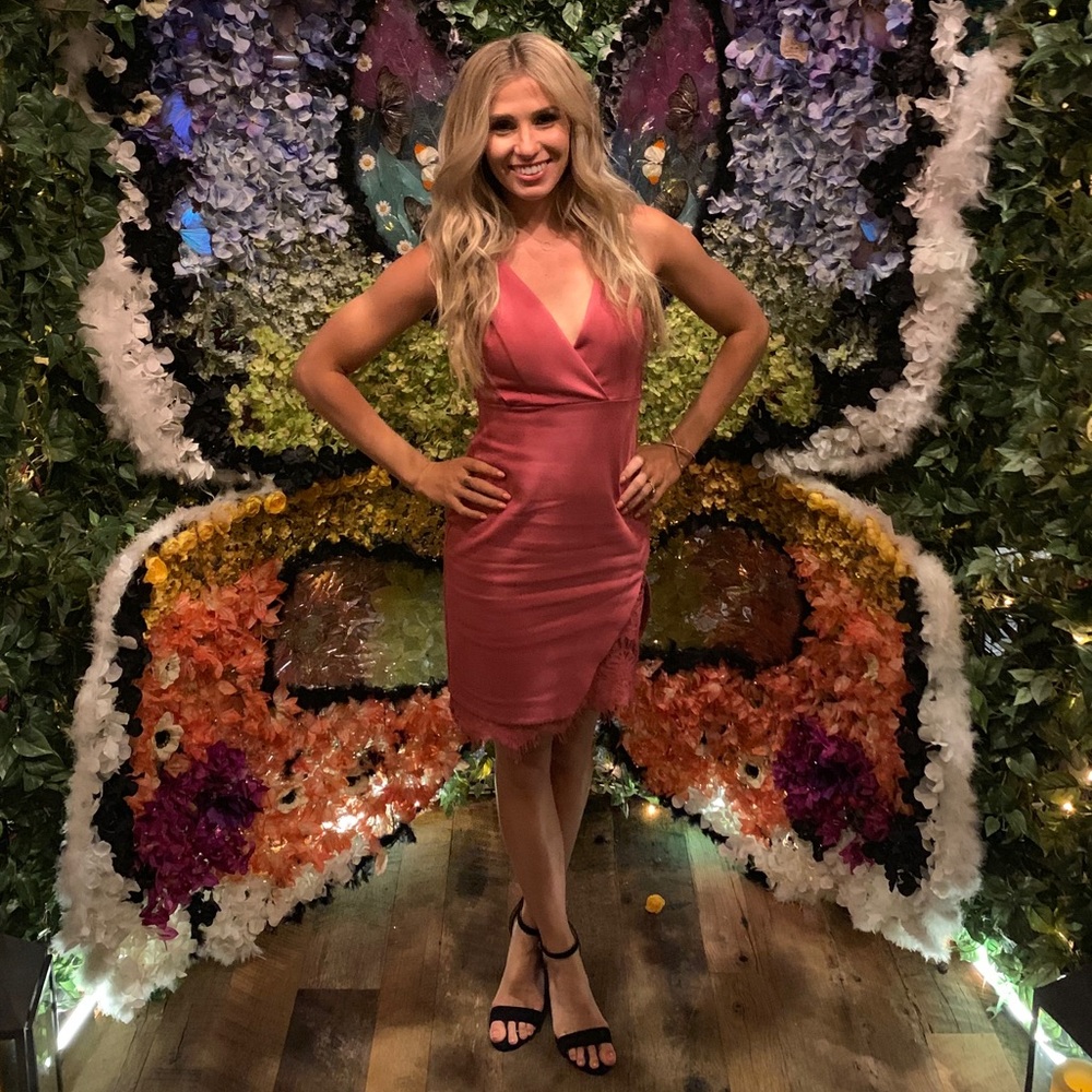 ASTR Peeking Lace Halter Dress